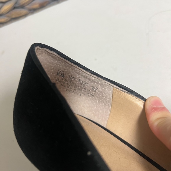 Franco Sarto Black Leather Pointed Toe Kitten Heels Size 8M - Picture 10 of 11